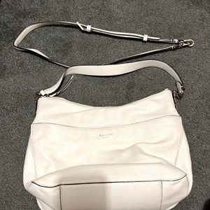 Kate spade white purse with protector bag and over the shoulder strap